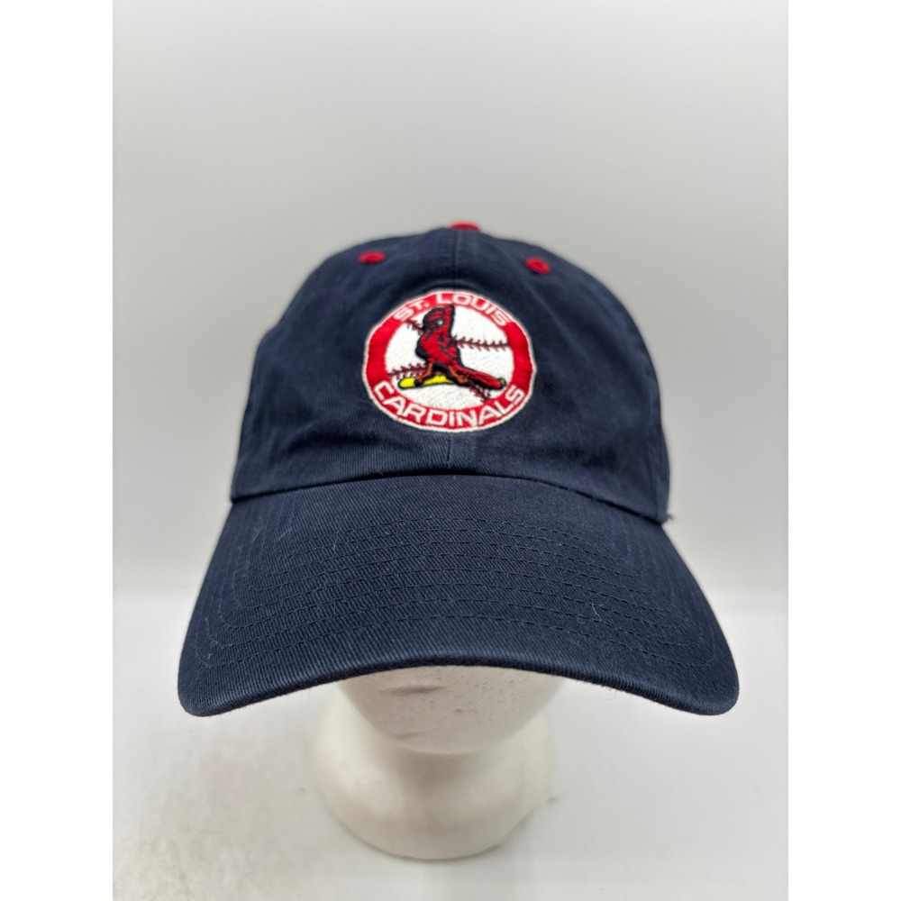 St Louis Cardinals 47 Clean Up Hat Navy Cooperstown Bird Logo Strapback OSFM Dad
